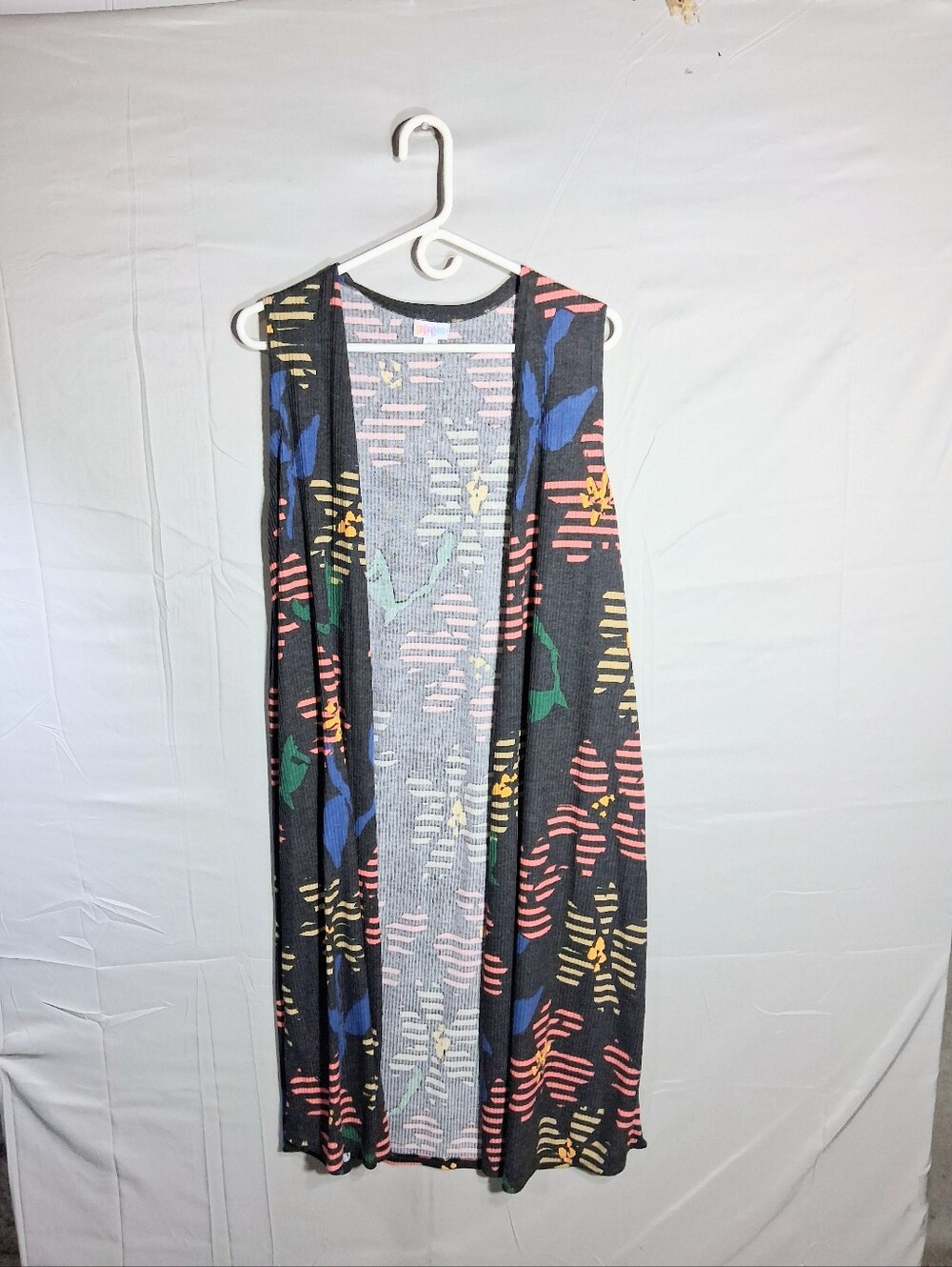 LulaRoe Med. Open Front Ankle Length Lightweight Longline Duster Vest